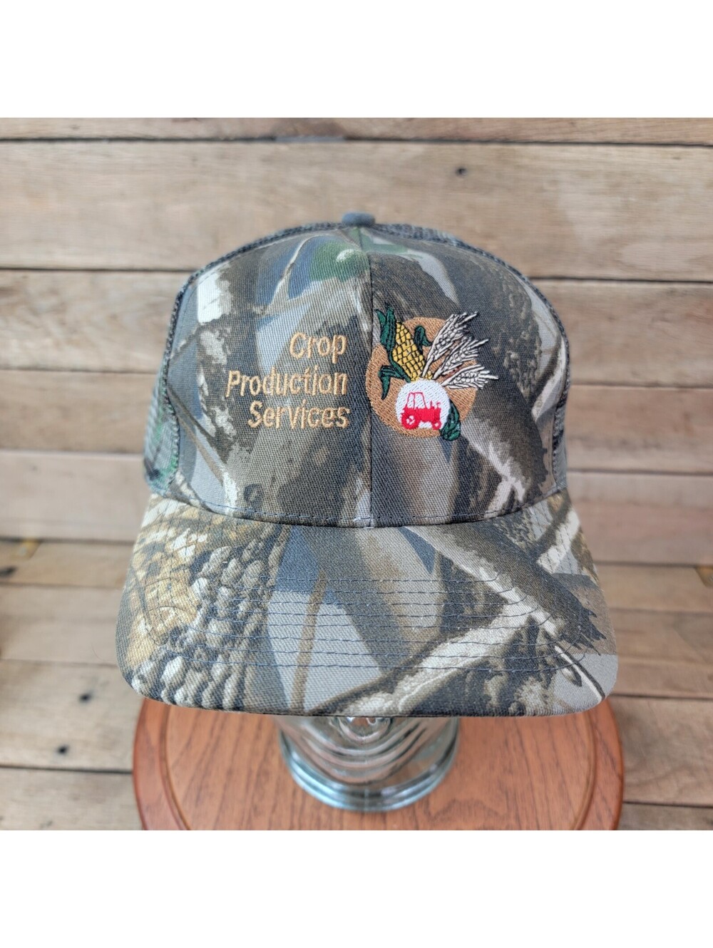 Crop Production Services CPS Camo Snapback Trucker Hat Farm Agriculture Cap